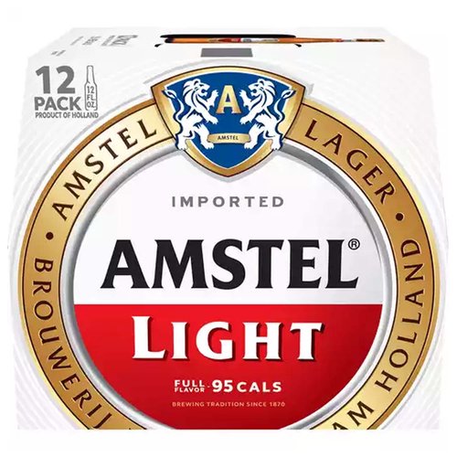 Amstel Light Lager, Bottles (Pack of 12)