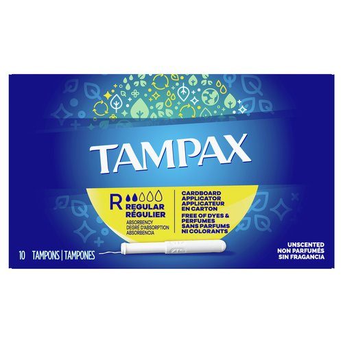 Tampax Tampons Regular Absorbency, Unscented - Waikiki Market