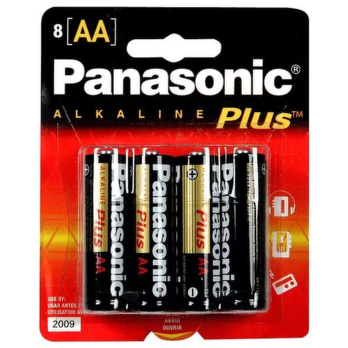 Panasonic Alkaline Plus Battery, AA, 1.5V