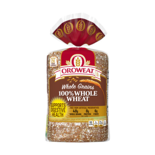 Oroweat Whole Grains 100% Whole Wheat Bread