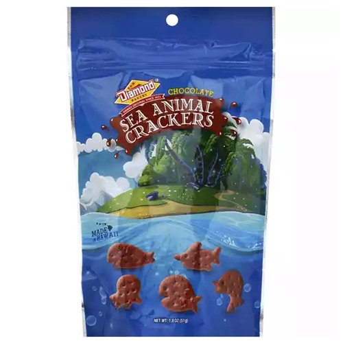 Diamond Bakery Sea Animal Crackers, Chocolate