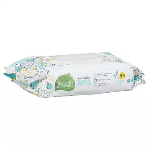 Seventh Generation Baby Wipes, Free & Clear