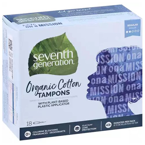 Organic Cotton Tampons with Plastic Applicator