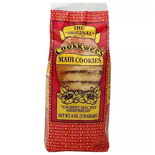 Cook Kwees Maui Coconut Macadamia Nut Shortbread Cookies