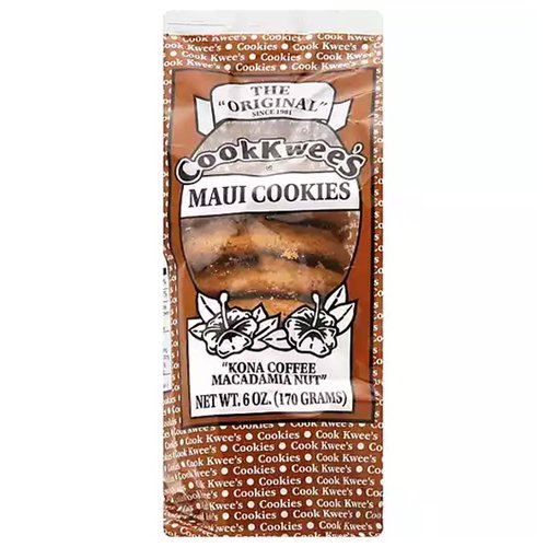 Cook Kwees Maui Kona Coffee Macadamia Nut Cookies