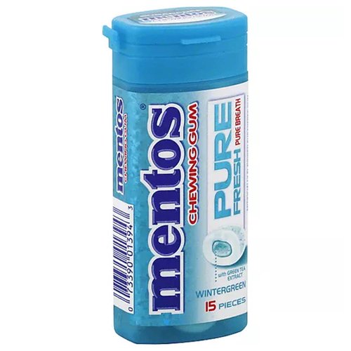 Mentos Pure Fresh Gum, Sugarfree, Wintergreen