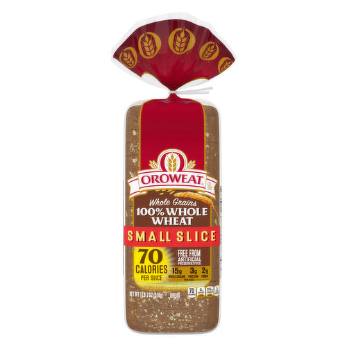 Oroweat Small Slice 100% Whole Wheat Bread