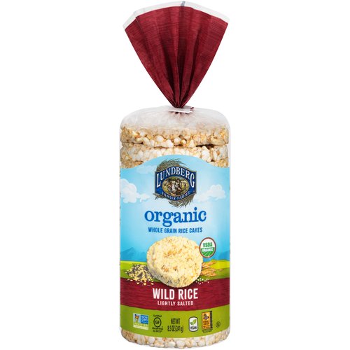 Lundberg Organic Rice Cakes, Wild Rice, Lightly Salted