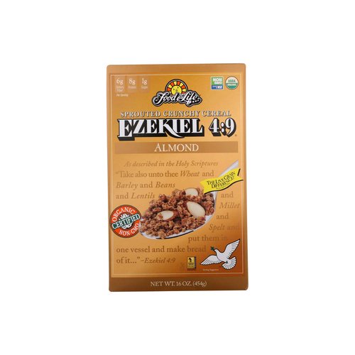 Food For Life Ezekiel 4:9 Cereal, Crunchy, Sprouted Grain, Almond