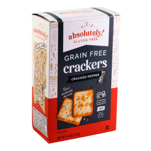 Absolutely Gluten Free Crackers Cracked Pepper