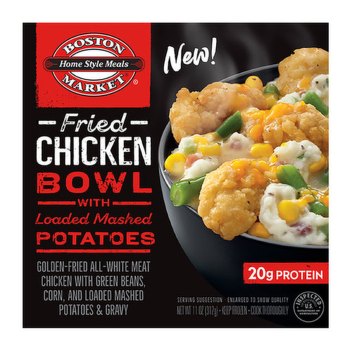 Boston Market Fried Chicken Bowl with Loaded Mashed Potatoes