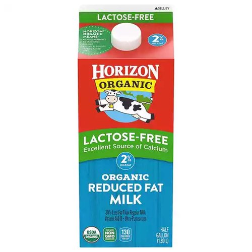 <ul>
<li>Lactose-Free</li>
<li>Excellent Source of Calcium</li>
<li>USDA Organic</li>
<li>Non GMO </li>
<li>38% Less Fat Than Regular Milk</li>
<li>Vitamins A & D</li>
<li>Ultra-Pasteurized</li>
</ul>