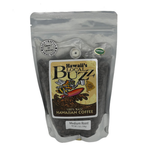 Hawaii's Local Buzz Coffee Medium Roast Whole Bean Ka'u Coffee