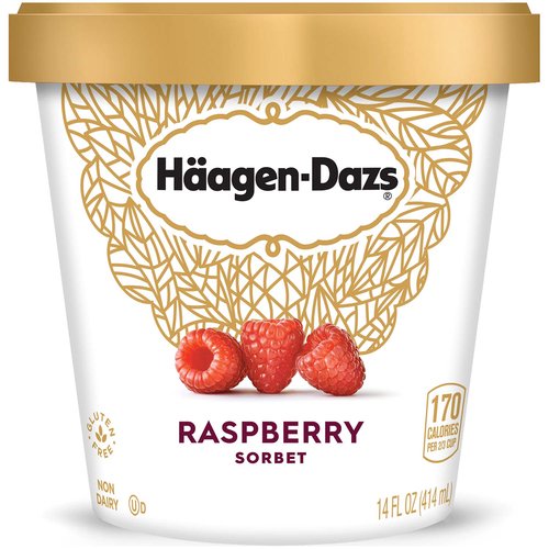 <ul>
<li>Thoughtfully crafted with the finest ingredients</li>
<li>We blended delicious, ripe raspberries into a smooth puree for this tangy yet sweet fruit sorbet</li>
<li>Gluten-free sorbet
Kosher</li>
<li>Packaging is Forest Stewardship Council certified</li>
</ul>