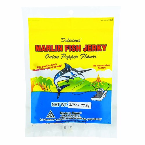 Hawaiian Marlin Fish Jerky, Onion Pepper