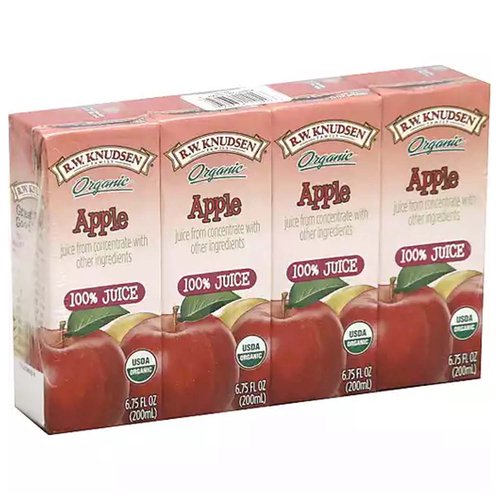 R.W. Knudsen Organic Apple Juice (Pack of 4)