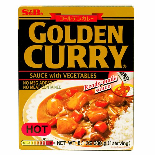 S&B Golden Curry Sauce Mix with Vegetables, Hot