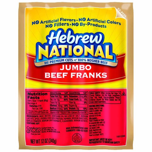 Hebrew National Jumbo Beef Franks