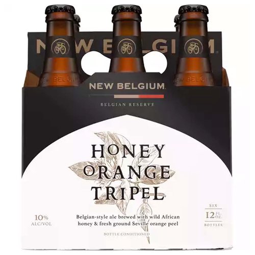 New Belgium Beer, Honey Orange Triple, Bottles (Pack of 6)