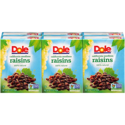 Dole California Seedless Raisins (Pack of 6)
