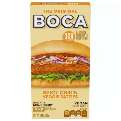 Boca Veggie Protein, Spicy Chik'N Patties