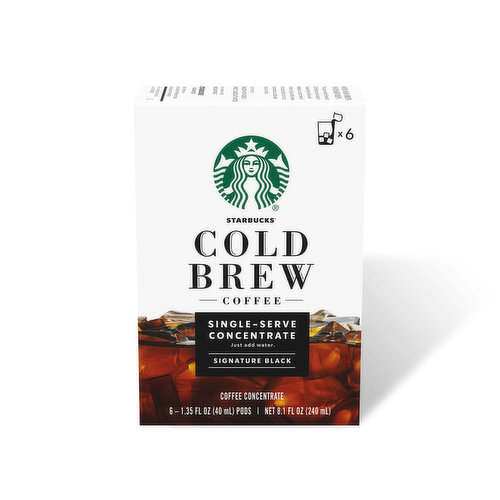 Starbucks Cold Brew Single Servce Concentrate Caps Black