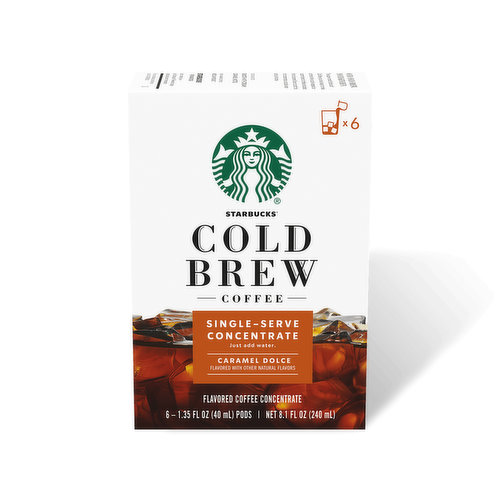 Starbucks Cold Brew Single Brew Concentrate Caps Caramel Dolce
