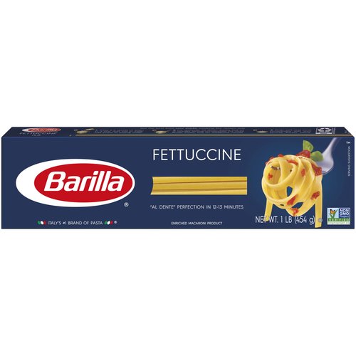 <ul>
<li>"Al Dente" Perfection In 12–13 Minutes</li>
<li>Italy's #1 Brand of Pasta</li>
<li>Non-GMO Verified</li>
</ul>