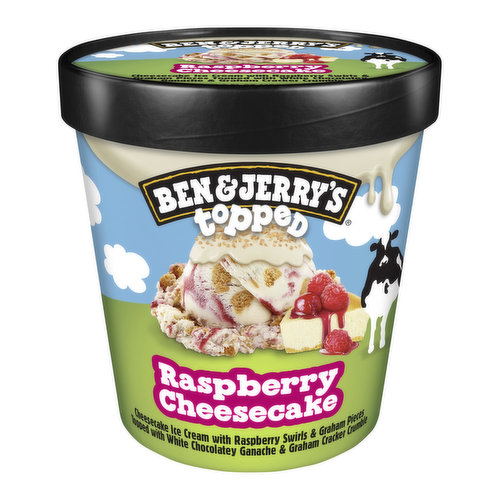 Ben & Jerry's Raspberry Cheesecake Topped Ice Cream