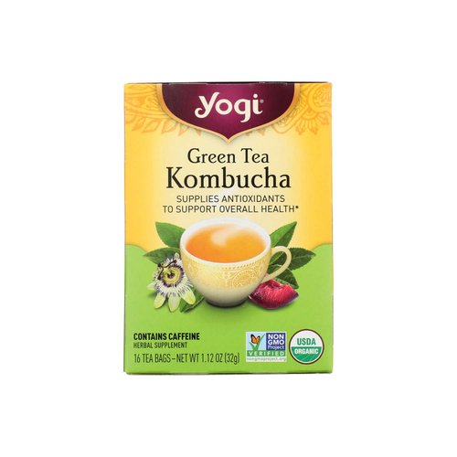 Yogi Tea Green Tea Kombucha - Contains Caffeine - 16 Tea Bags