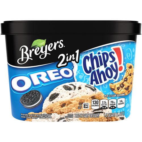 Breyers 2 in 1, Oreo, Chips Ahoy!