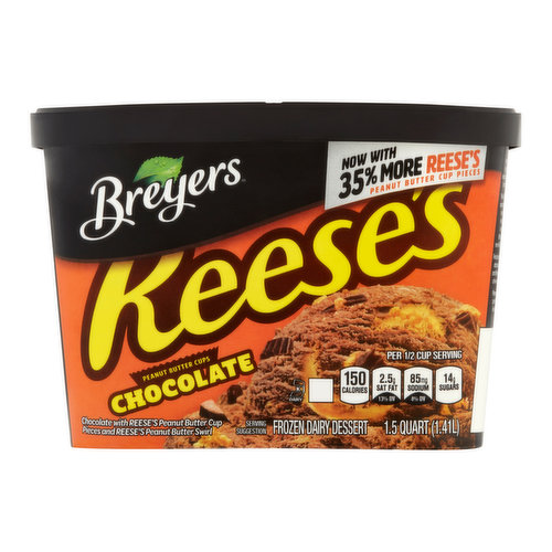 Breyers Reese's Peanut Butter Cups Chocolate Frozen Dairy Dessert