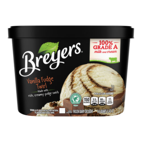 Breyer's Vanilla Fudge Twirl Ice Cream