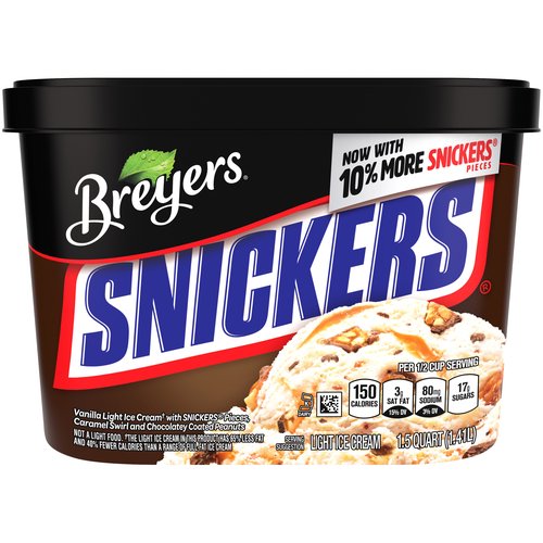 Breyers Light Ice Cream, Snickers