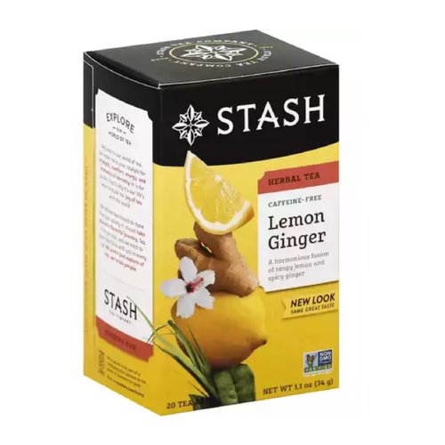 Stash Lemon Ginger Herbal Tea, Caffeine-Free