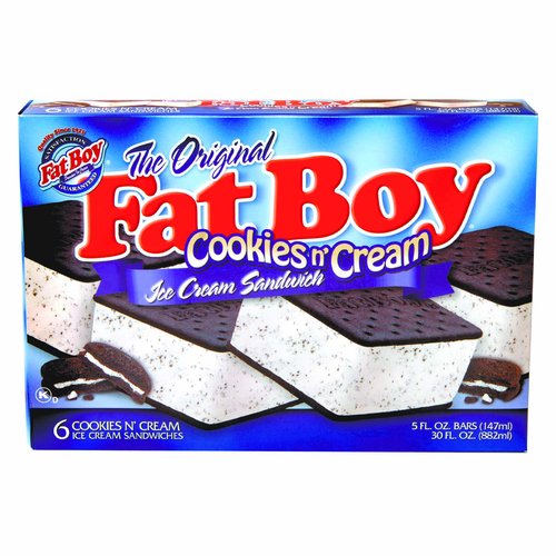 FatBoy Cookies 'N Cream Ice Cream Sandwiches