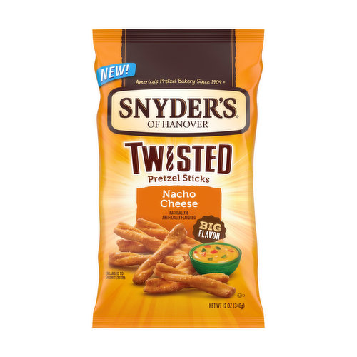 Snyder's Nacho Cheese Twisted Pretzel Sticks