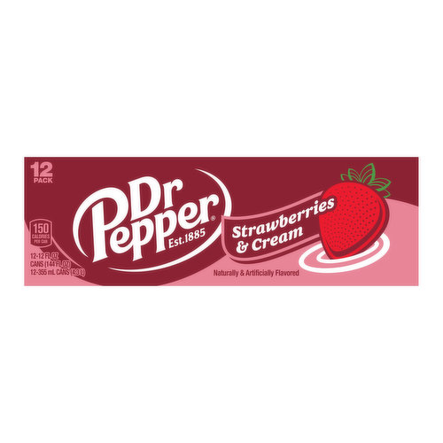 Dr Pepper Strawberries and Cream Soda (12-pack)