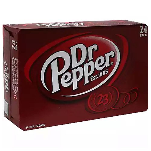 Dr Pepper, 12 Fl Oz Cans, 24 Pack, Cola