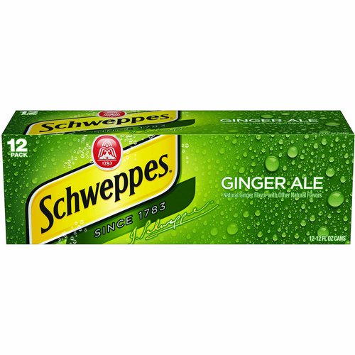 Schweppes Ginger Ale, Cans (Pack of 12)