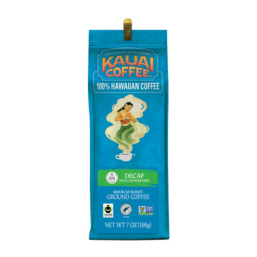 Kauai Coffee Swiss Water Decaf Medium Roast Ground Coffee