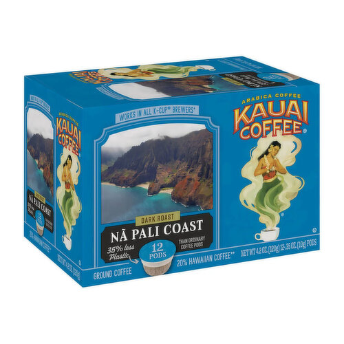 Kauai Coffee Na Pali Coast Dark Roast Coffee Pods