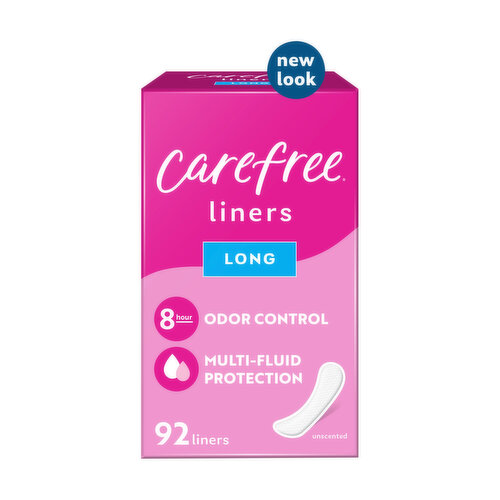 Carefree Panty Liners, Long Liners, Unwrapped, Unscented