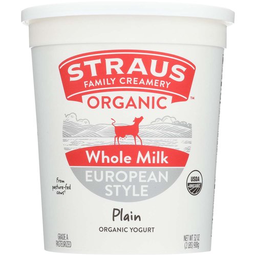 Straus Organic Whole Milk Yogurt, Plain