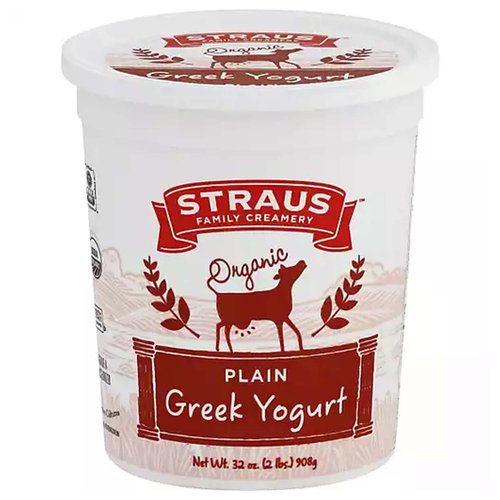 Straus Organic Greek Yogurt, Plain