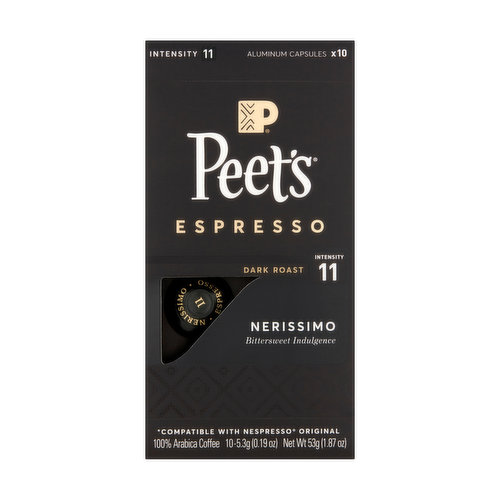 Peet's Dark Roast Nerissimo Espresso Coffee Capsules