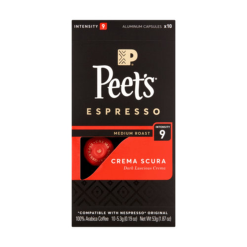 Peet's Medium Roast Crema Scura Espresso Coffee Capsules