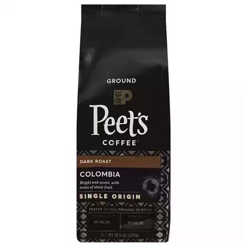 Peets Dark Roast Colombia Coffee, Ground