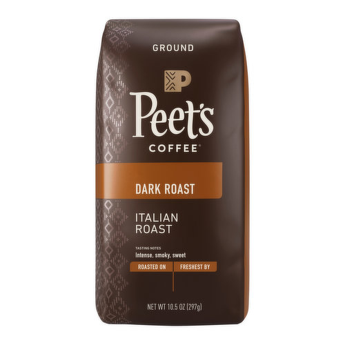 Peet's Coffee Ground Dark Roast Italian Roast Coffee