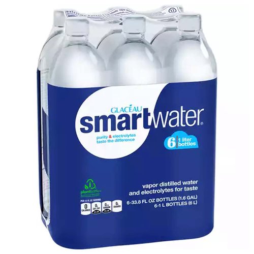 Glaceau Smartwater, Bottles (Pack of 6)